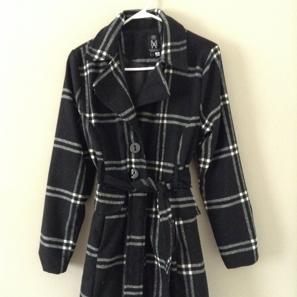 Miss Ashley by 26 International Plaid Trench Coat